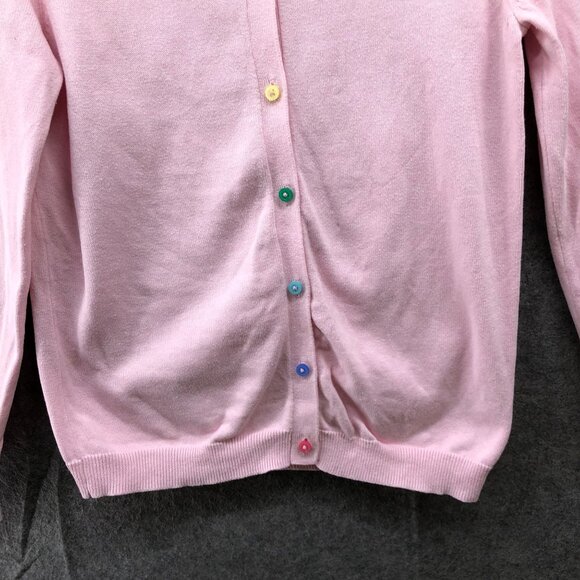 Crewcuts Girls XL 12-14 Casey Cardigan Sweater Rainbow Buttons Light Pink - Picture 4 of 9